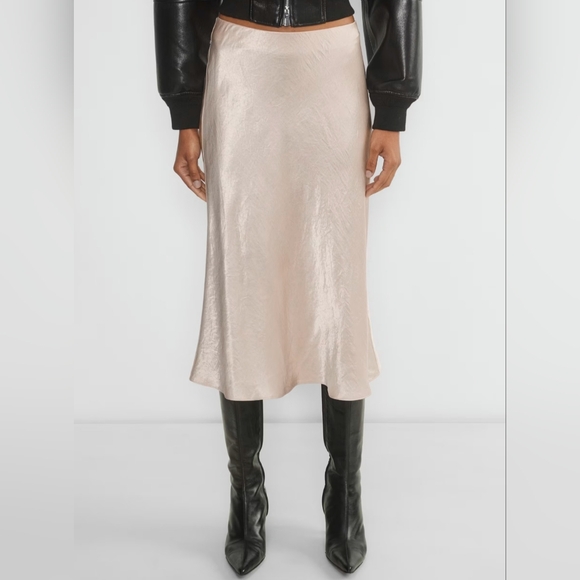 NEW Aritzia Babaton Slip Satin Midi Skirt - Picture 2 of 6